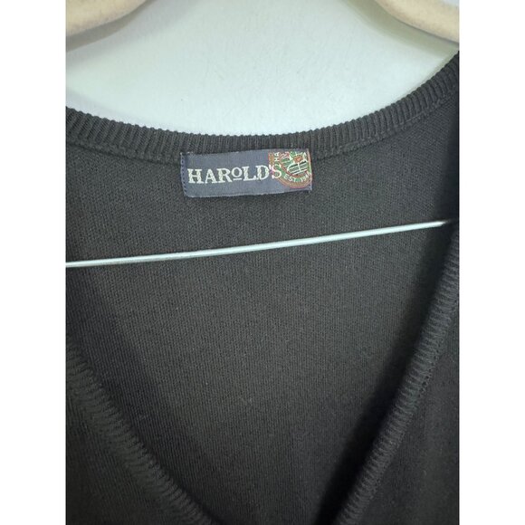 Harold's v neck sleeveless maxi knit sweater dress sz L academia prep minimalist - Picture 5 of 5